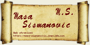 Maša Šišmanović vizit kartica